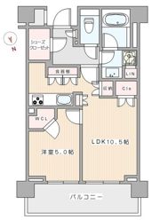 ピアース恵比寿の間取り画像