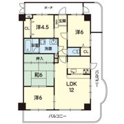 ｸﾚｱﾄﾞｰﾙ水前寺 502号の間取り画像