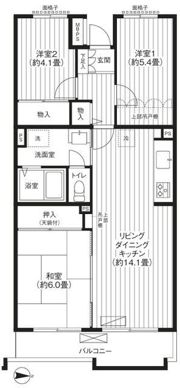 アルタイル平和台の間取り画像