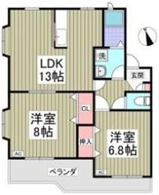 プリムヴェールBの間取り画像