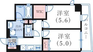 エステムコート神戸元町Ⅱリザーヴの間取り画像