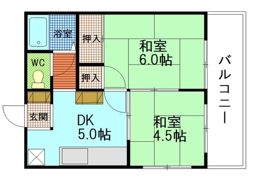 楠木ハイツの間取り画像