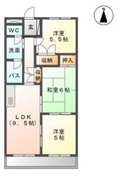 ROOMYかんのの間取り画像