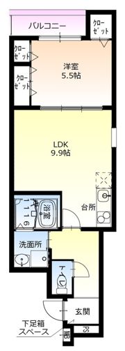 フジパレス十三北Ⅰ番館の間取り画像