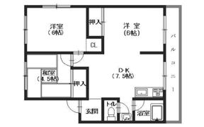米尾マンションの間取り画像