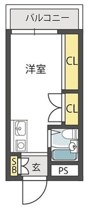 大国町池田マンションの間取り画像