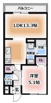 アムール清瀧の間取り画像