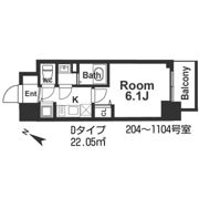 メインステージ京町堀の間取り画像