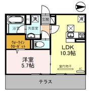 フロレゾン北花山Aの間取り画像