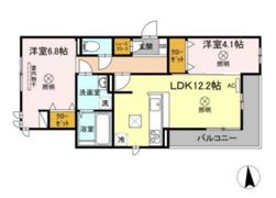 ラシュレ大元の間取り画像
