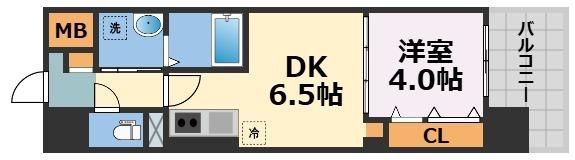 エグゼ大阪CITYオースティンの間取り画像