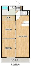 大正町中村コーポの間取り画像