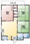 コーポ立花 2号棟の間取り画像