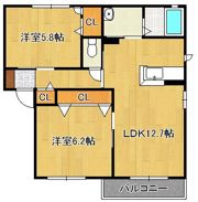 エスポワールT・S D棟の間取り画像