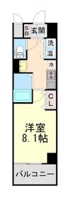 カスタリア三宮の間取り画像