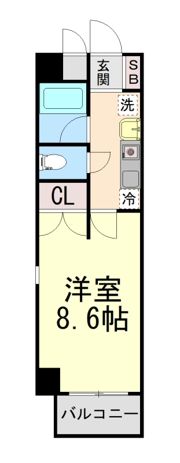 シーズ六甲道の間取り画像