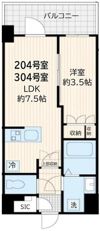 アルカンシエル新宿大京町の間取り画像