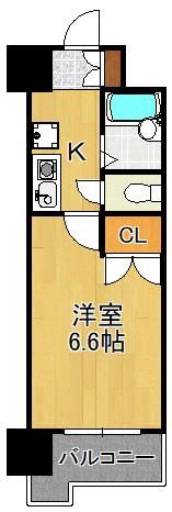 日神パレステージ九工大305号室の間取り画像