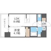 エスリードレジデンス梅田グランゲートの間取り画像