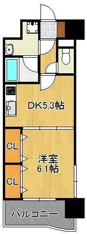 ニューシティアパートメンツ南小倉IIの間取り画像