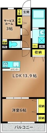 アセント富士見の間取り画像