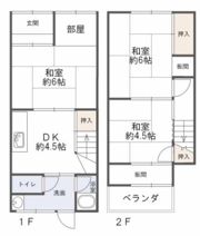 寝屋川市高柳3丁目貸家の間取り画像