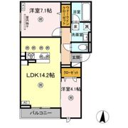 ボンジョルネ南手城の間取り画像