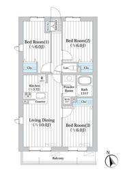 コートブリーズ船橋中山の間取り画像