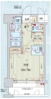 プレサンス三宮東アルバーナの間取り画像