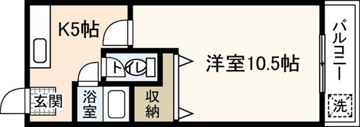 第一タウン皆賀の間取り画像