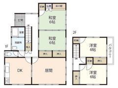 廿日市市地御前北三丁目 賃貸戸建の間取り画像