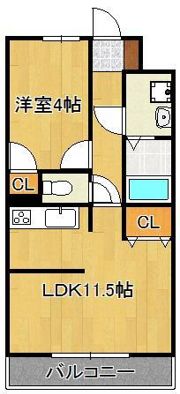MDIカーサラヴァンダ黒崎の間取り画像
