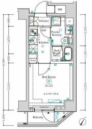 AZEST横濱関内の間取り画像