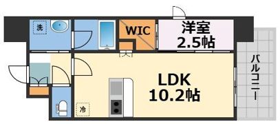 セレニテフラン谷町四丁目の間取り画像