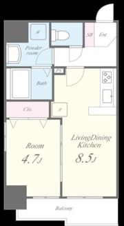 アールクレスト秋葉原の間取り画像