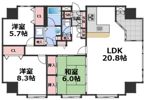 セイワパレス四天王寺の間取り画像