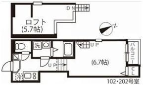 ハーモニーテラス川名町Ⅱの間取り画像