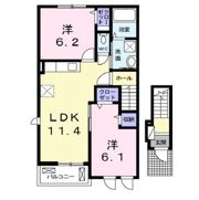 ヴィラ・グレイス神辺Bの間取り画像