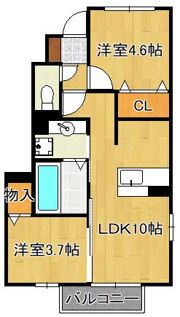プランドールC棟の間取り画像