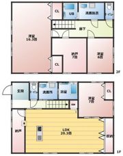 雄琴1-17-20貸家の間取り画像