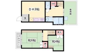 友田町1丁目貸家の間取り画像