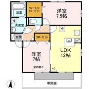 プロヴァンス土器東 B棟の間取り画像