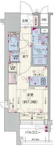プレサンスタワー北浜の間取り画像