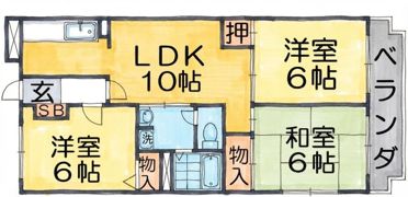 サニーコート星ヶ丘の間取り画像