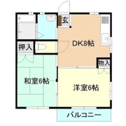 メゾン伊奈東Bの間取り画像