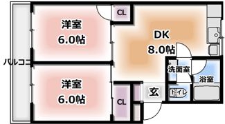 山一寿ハイツの間取り画像