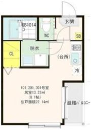 ハーモニーテラス姫島Ⅳの間取り画像