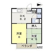 コーポ山陽A棟の間取り画像