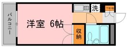 スタジオ長束の間取り画像