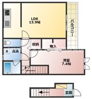 ホワイトレーク大萱の間取り画像